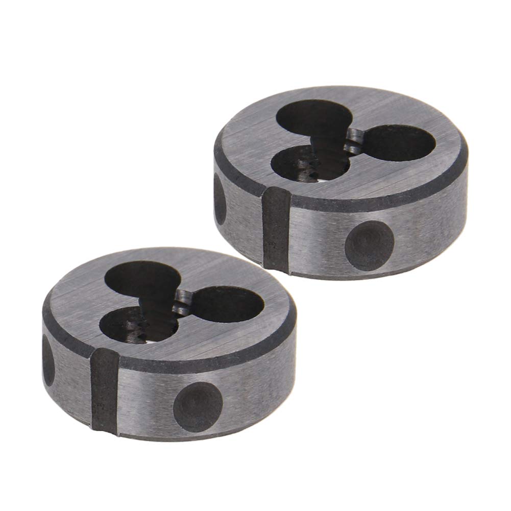 Utoolmart 10-24 UNC Round Die, Machine Thread Right Hand Threading Die, Alloy Tool Steel 2pcs