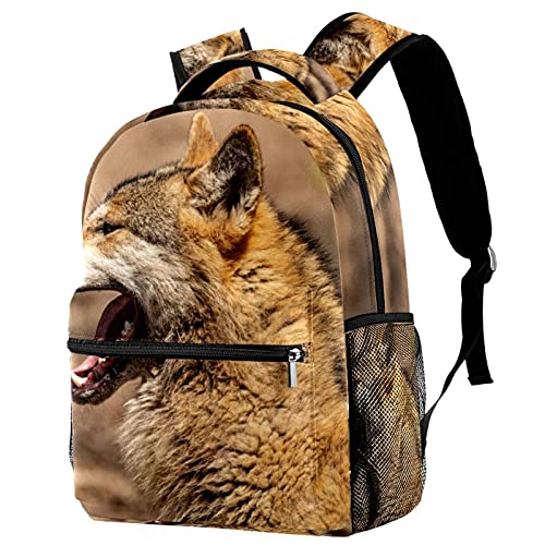 Sac à dos loup enfants idéal pour voyage scolaire et randonnée avec porte-bouteille pratique