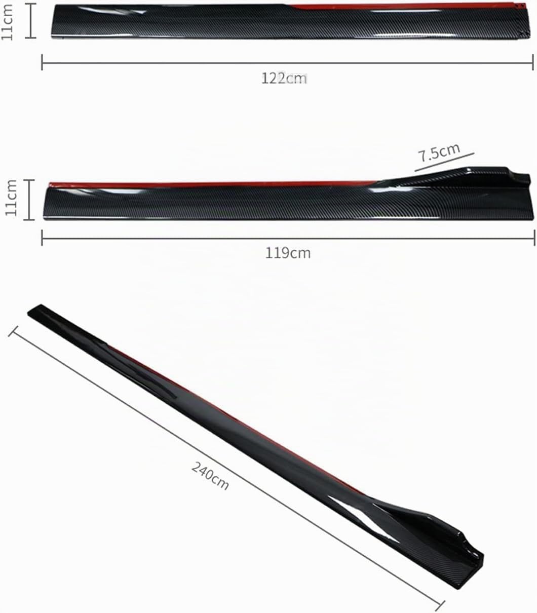 Auto Trittbretter Seitenschweller für Mazda CX-3 CX-5 CX-7 CX-9 MX-5 CX-30 Axela, Seitentrittleistenpedale Schweller Dekorative Accessoires,A/BlackRed