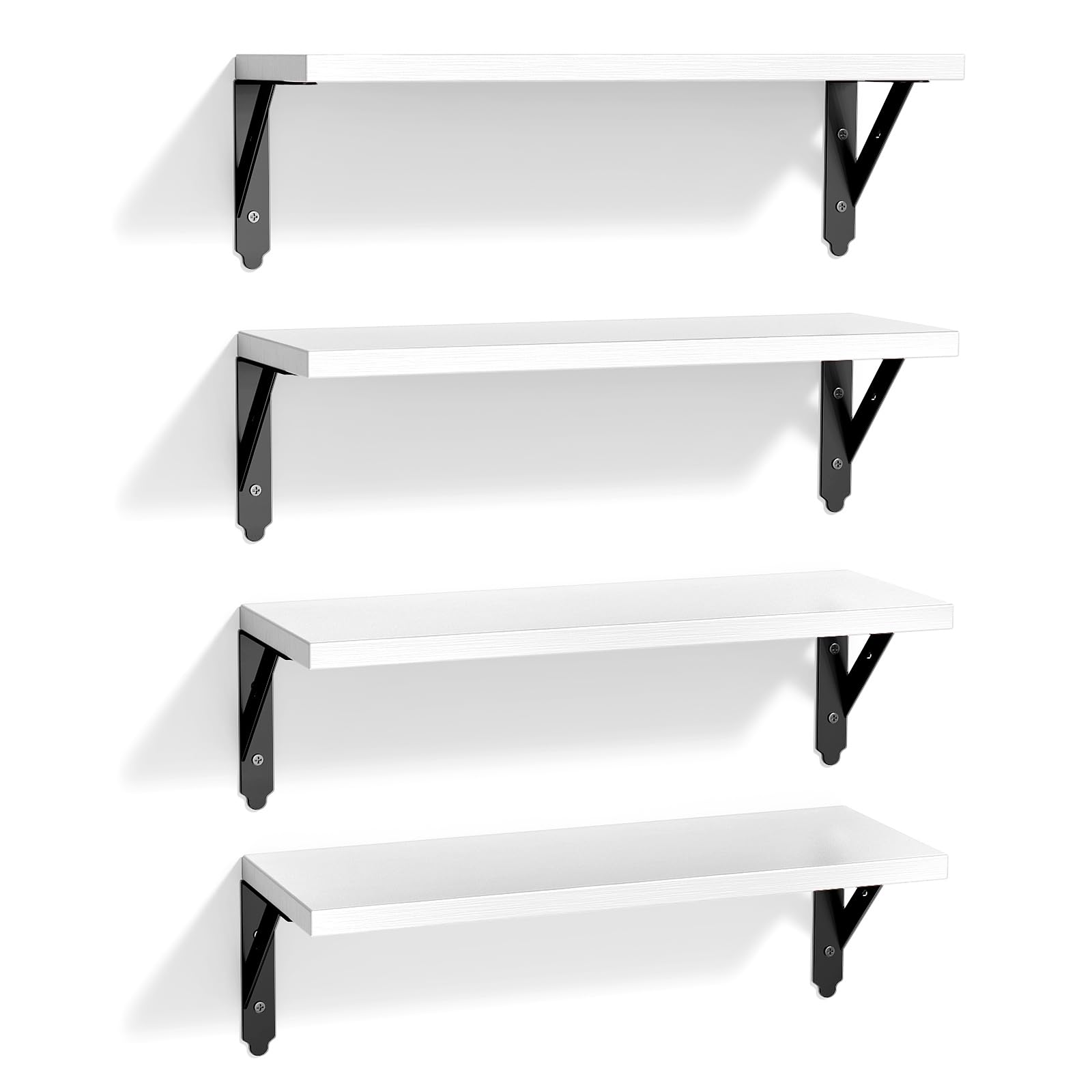 Black Floating Shelves - Set of 4 -16