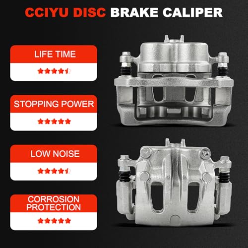 Image of cciyu Front Left & Right Brake Calipers Assembly w /Bracket 19B3209 19B3208 2007 2008 For Hyundai For Entourage,2006 2007 2008 2009 2010 2011 2012 2014 For Kia For Sedona