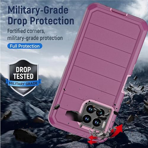 Coque Revvl 7 Pro antichoc robuste à 3 couches bordeaux - 3