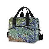 Iris Flower Reusable Insulated Lunch Bag Lunch Tote Bag for Women Men, Van Gogh Cooler Bag Lunch Box...