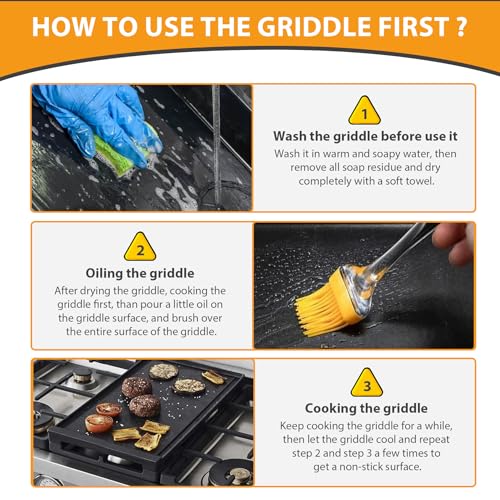 Image of Upgraded WB31X24738 Cast Iron Griddle Replacement for GE General Electric Stove Parts,WB31X24738 StoveTop Pan Parts for JGB700SEJ4SS JGSS66SEL3SS Burner Center Griddles Stove Top Griddle for Gas Stove