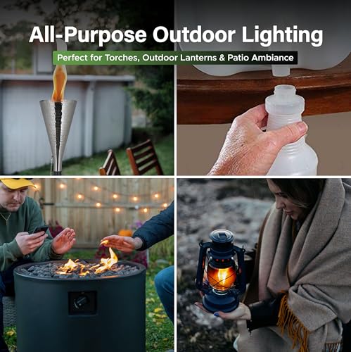 Image of Firefly Fuel Tiki Torch Fuel - Clean-Burning Outdoor Lamp Oil for Tiki Torches and Lanterns. Low Smoke, Eucalyptus Formula, Long-Lasting - Outdoor Patio & Garden Use - 5 Gallons