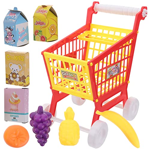 Alasum 1 Set with Play Small Shop Educational Funny Grocery Toy Interesting Food Kid Supermarket Toys Plaything Shopping Cart and Fake for Early Toddlers Fruit Kids Children Tey Child