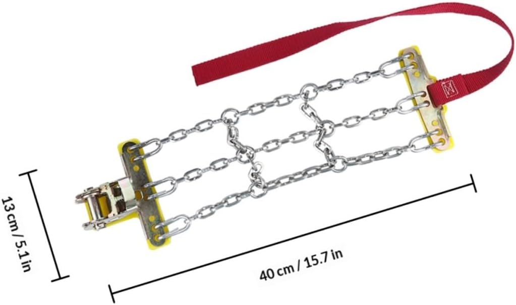 PRETYZOOM 2pcs Universal Car Suv Anti-skid Tire Chains Winter Traction Chains for Icy Roads Safety Random Color