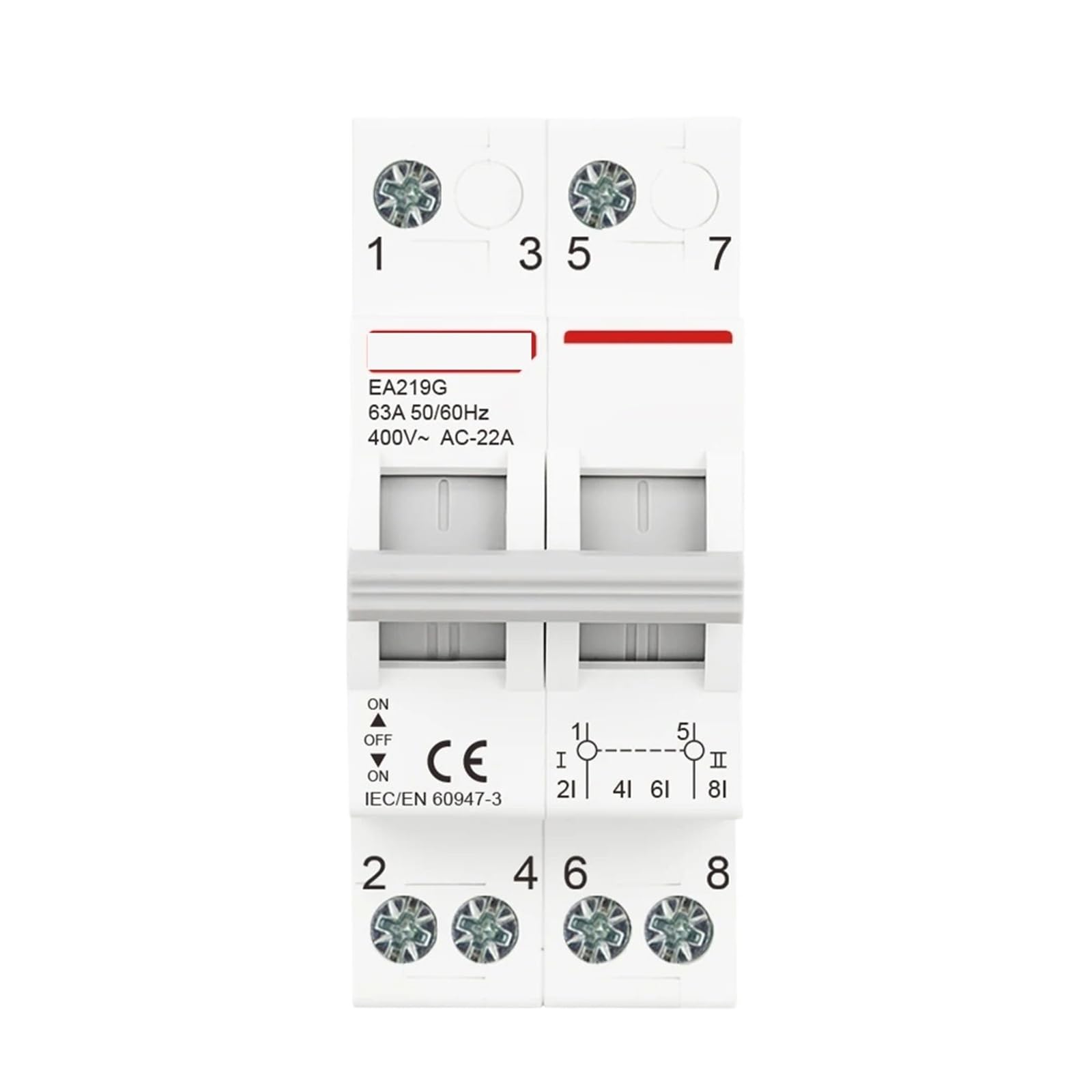2P 40A 63A AC400V 50/60Hz Su Guida Din Modulare A Doppia Alimentazione Manuale Interruttore di Trasferimento Sezionatore Interruttore Circuito Interruttore