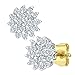 Produktbild Naava Damen-Ohrstecker 9 Karat Cluster Ohrringe 375 Gelbgold teilrhodiniert Diamant (0,25 ct) weiß Rundschliff PE02585Y