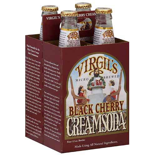 Virgils, Black Cherry Cream Soda, 12 Fl Oz, 4 Pack