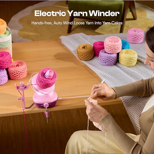 Image of Caydo Electric Yarn Winder, Effortless Yarn Organizer for Crochet Lovers