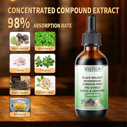 Cloves Wormwood Green Black Walnut Hull, Parasite Cleanse for Humans Drop, Digestion Aid & Boosts Energy, Pumpkin Seed Extracts, Support Gut Cleanse & Digestion Balance, Improve Energy - Image 6