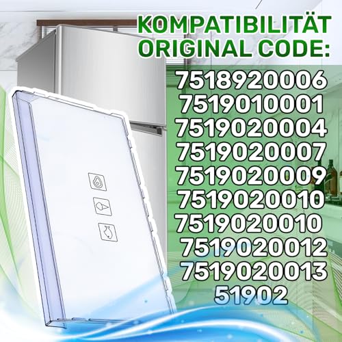 ONIX TECH Schubladenfrontplatte für Gefrierschrank Kühlschrank 400x150 mm mit Original Code 4640640200 für Beko - Garantie 5 Jahre