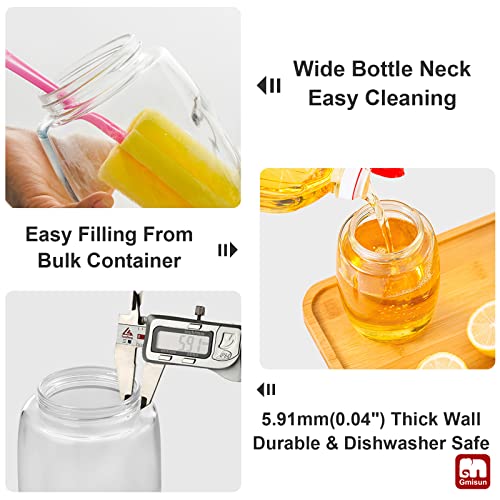 Gmisun Olive Oil Dispenser Bottle With Auto Flip Cap, 21Oz Leakproof Cooking Oil Dispenser, Kitchen True No Drip Oil And Vinegar Cruet Container With Non-Slip Handle, Cute Penguin Design (Red) #TOP5