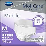 Molicare Premium Mobile, Pañal para Adultos Desechable, Bragas Protectoras para Incontinencia Severa Urinaria o Fecal, Pañales Máxima Absorción, para Hombres y Mujeres, 14 Unidades, Talla M (80-120cm)