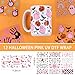 ReliThick 12 Sheets of Halloween Pink UV Dtf Cup Wrap Transfer Sticker for Glass Halloween Rub on Transfers for 16 oz Glass Cup Transfers for Furniture Waterproof Decals for Cups DIY Crafts