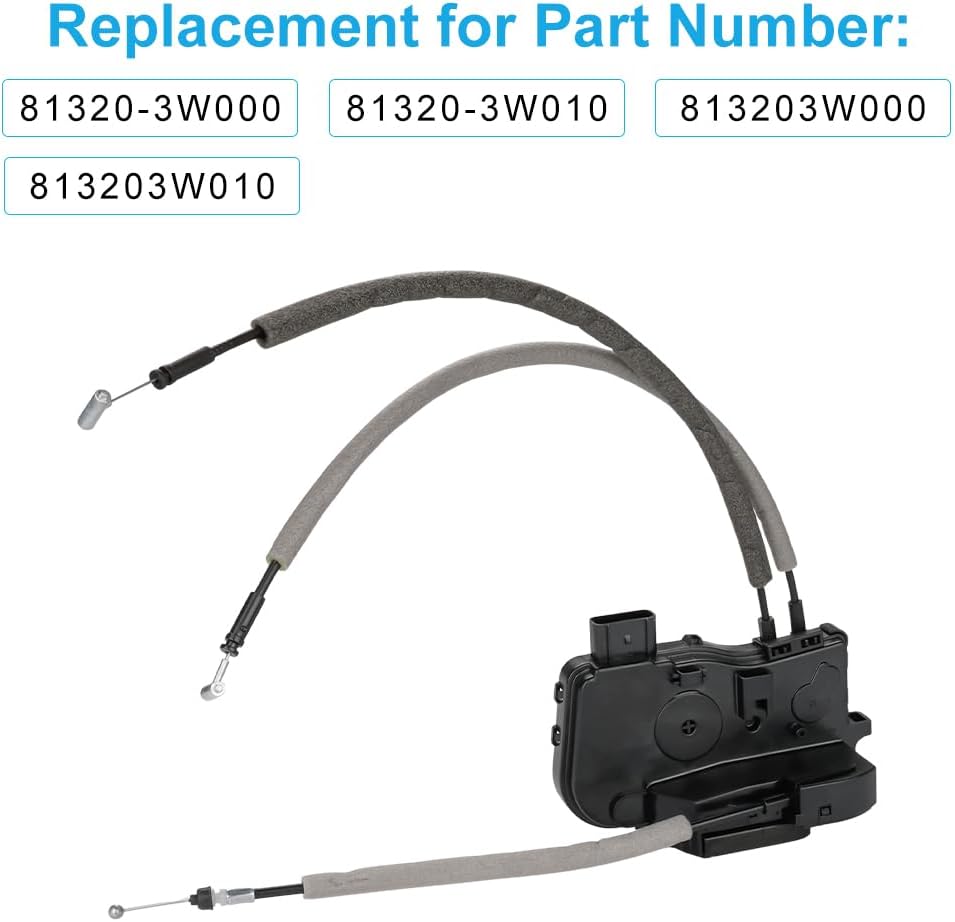 WMPHE Door Lock Actuator Front Right Passenger Side w/Latch Compatible with 2011-2016 Kia Sportage, Replacement for 81320-3W000 81320-3W010