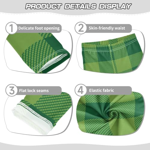 Green Tartan Plaid Toddler Girls Shorts Cotton Cartwheel Shorts Girls Clothes Under Dress3