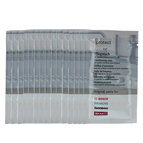 Preisvergleich Produktbild Siemens Edelstahl veredelungstechnik Reinigungstücher für Arbeitsflächen / Haushaltsgeräte (15 Stück)