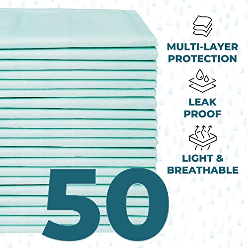 Green Lifestyle Disposable Underpads - Chucks Pads Disposable Adults, For Use As Incontinence Bed Pads, Pet Pads, Pee Pads For Dogs, Cats, Bunny, Seniors Bed Pad (Pack Of 50 - 36X36) #TOP4