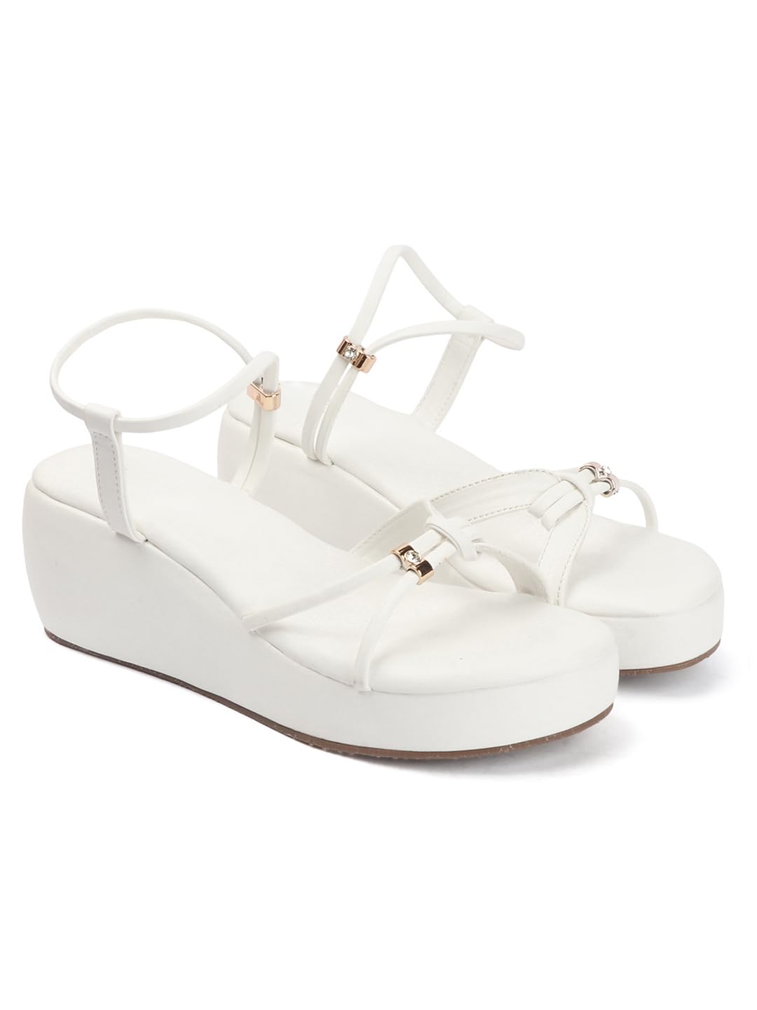 Women Stylish Comfort Open Toe Stylish multi Strap Design Wedge Heel Sandals-image-17