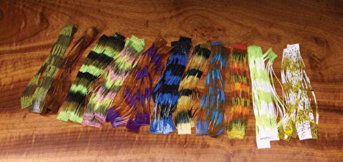 Hareline Multicolored Silicone Legs (Brown/Pumpkin)