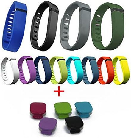 Small S Bands Replacement with Metal Clasps Replacement for Fitbit Flex Only /No Tracker/ Wireless Activity Bracelet Sport Wristband Fit Bit Flex Bracelet Sport Arm Band Armband (12 Color Wristband and 5 Color Metal Clasp, For Fitbit)