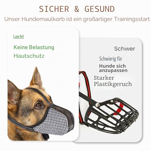 JOYPAWS Maulkorb für extra kleine Hunde, verhindert Beißen, Kauen & Bellen. Weiches, reflektierendes Air-Mesh, verstellbar, volle Abdeckung. Für Fellpflege & Schnitzen. Schwarz, XS
