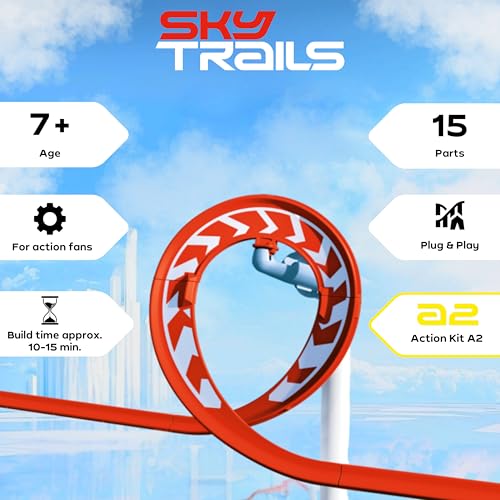 Sky Trails | Looping | Jeu de Construction pour des Parcours spectaculaires & de l'action | Construis ta Propre Aventure en looping - Flexible & Imaginative | 71972