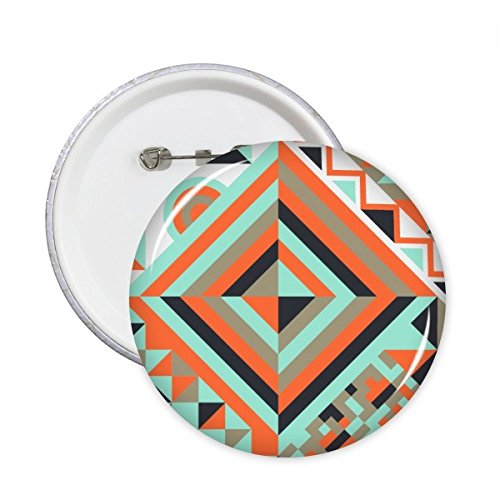 Pattern broches rondes pour vêtement et sac à dos look nordique abstrait