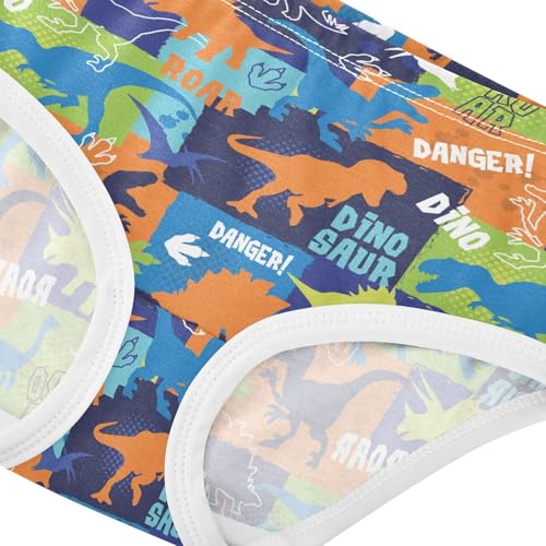 Little Girls' Soft Cotton Underwear Kids Breathable Comfort Bright Dinosaurs Panties Briefs Toddler4