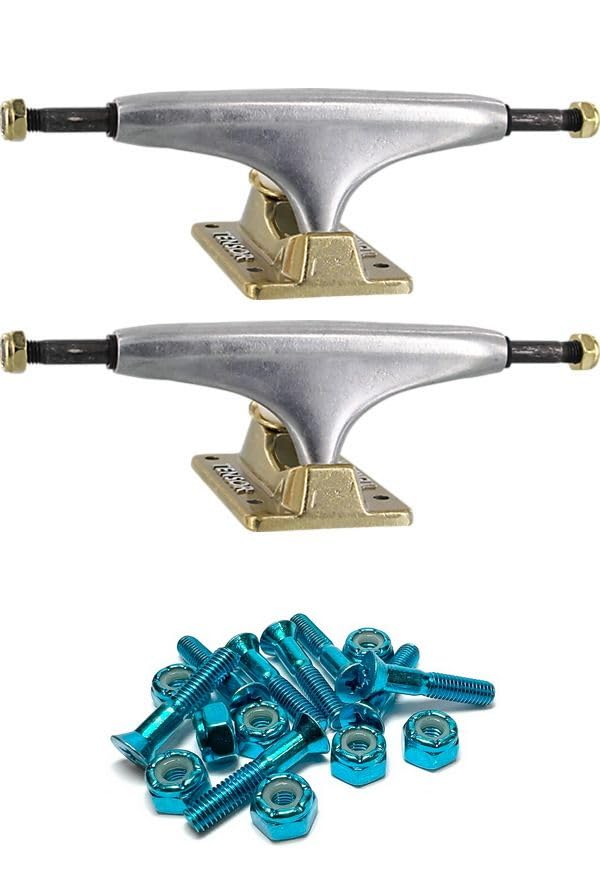 Tensor Trucks Alloy Polished/Gold Skateboard Trucks - 5.25