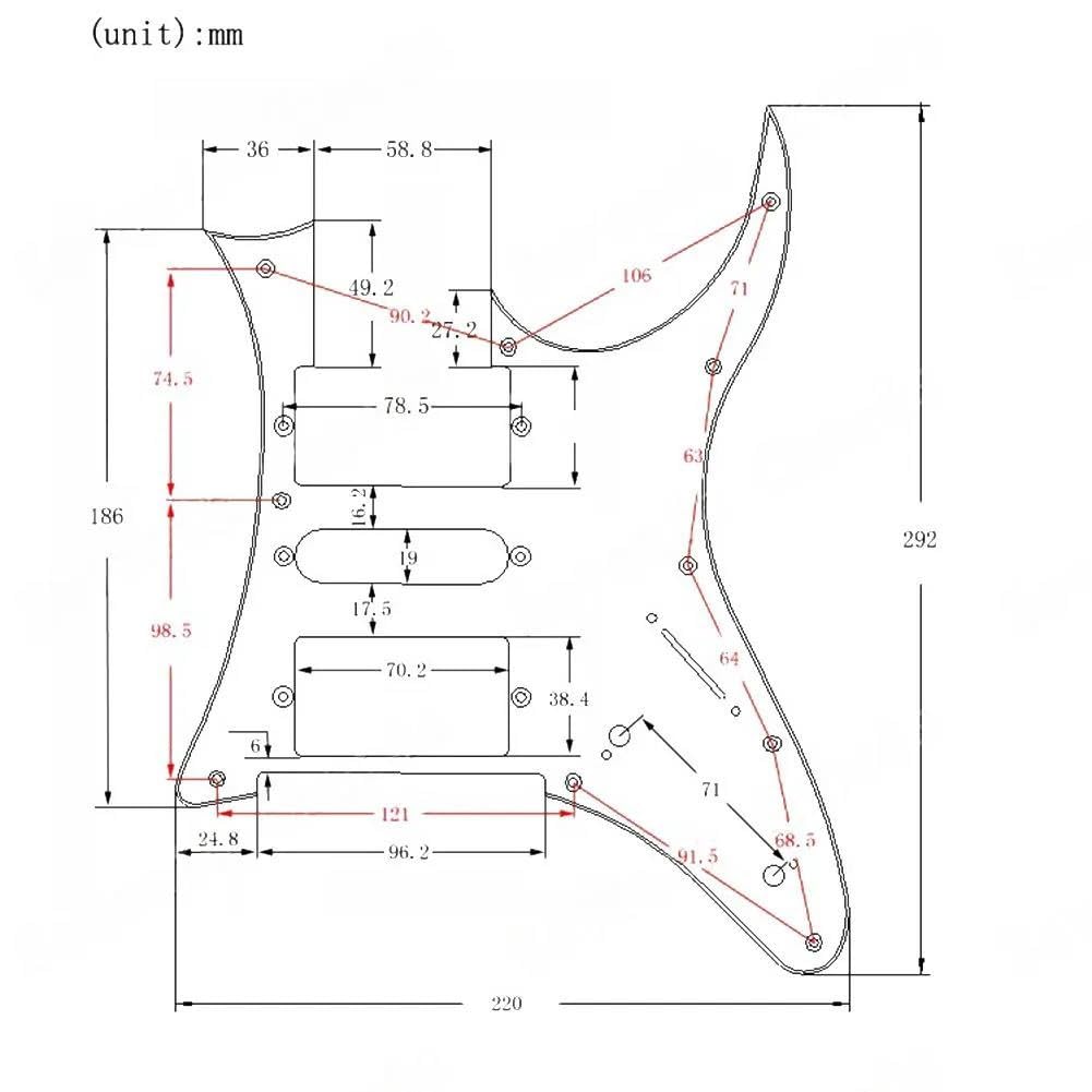 maskownica do gitary elektrycznej Elektryczna gitara Pickguard Pickup HSH Humbucker Zamienny Scratch Plate Instrumenty muzyczne Akcesoria gitarowe Części(Style 1)