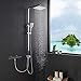 Produktbild Lonheo Duschset Duschsystem ohne Armatur, Regendusche Duschsäule mit 10 inch Kopfbrause, Handbrause und Umstellung, Edelstahl Duschstange Dusche Duscharmatur für die Wandmontage