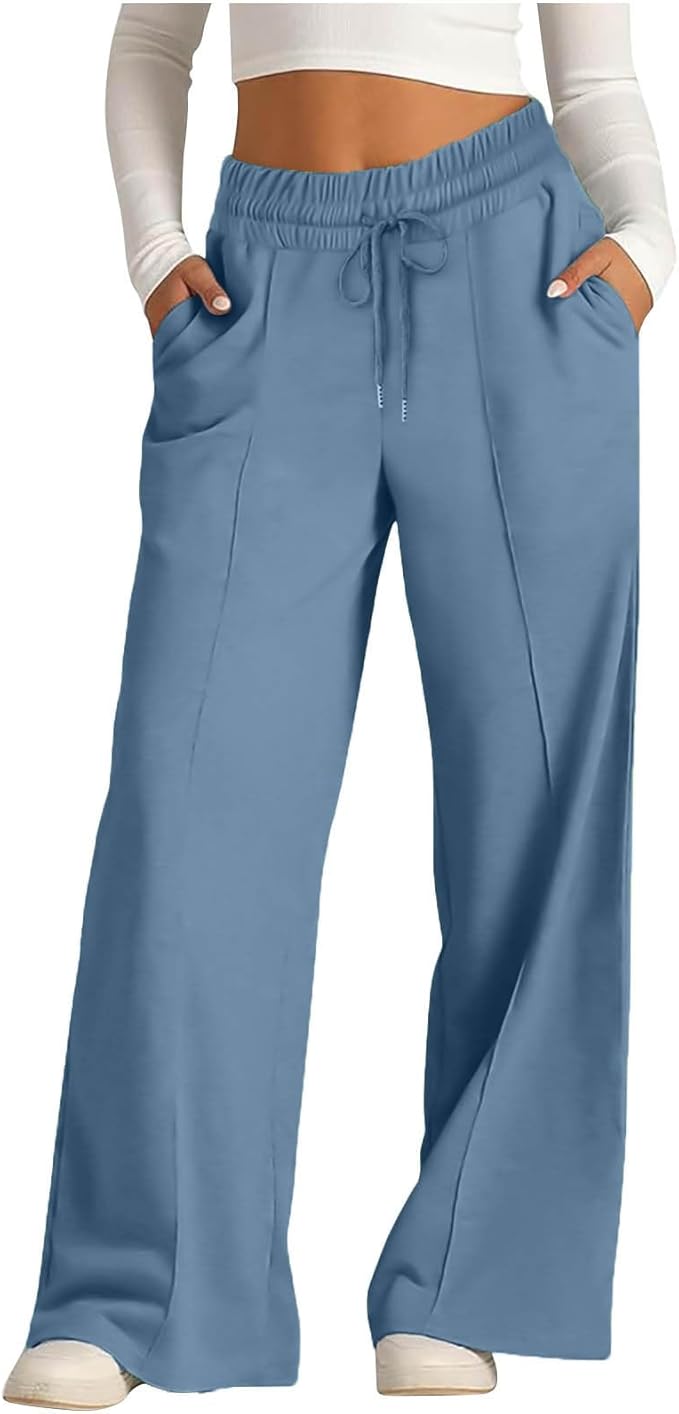 Wide Leg Sweatpants Women High Waisted Baggy Joggers Loose Fit Athletic Sweatpants Soft Lightweight Joggers 2025