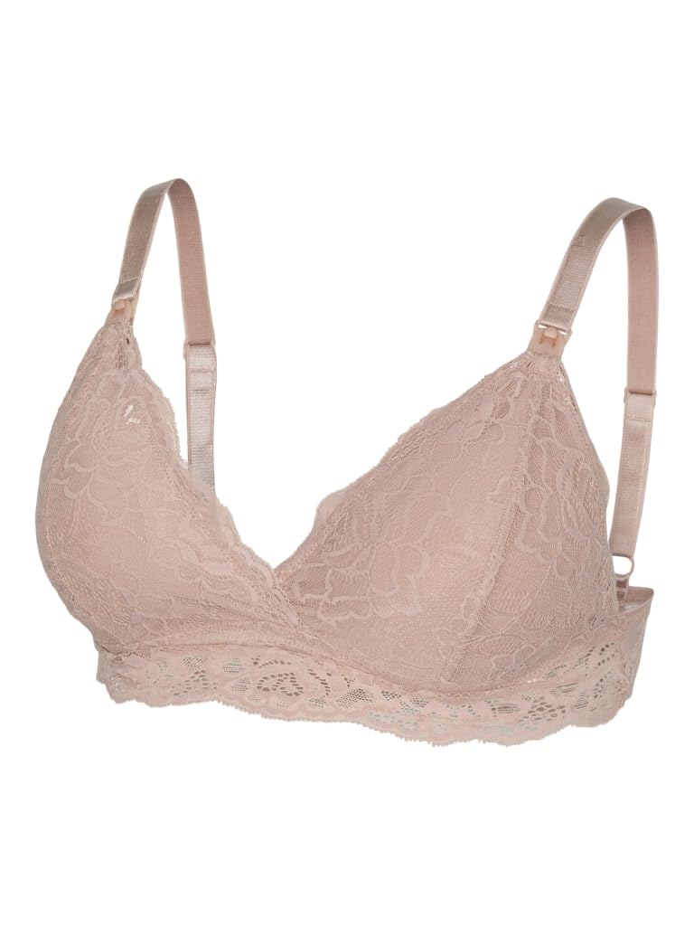 MAMA.LICIOUS MLSIDSEL ALBA LACE Bra 2F 2-P, Misty Rose/Opakowanie: czarny, S