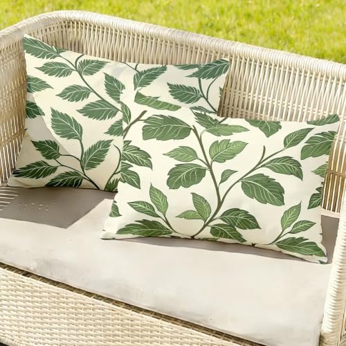 Housse coussin exterieur impermeable lot de 2 rectangle 40x60 lin beige
