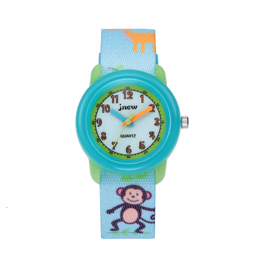 Boy's Kids Children Watch,3D Cute Cartoon Breathable Fabric Band Japanese-Quartz Wristwatches Time Teacher Gifts Watches for Kids Boys Toddlers (A Cheeky Monkey)