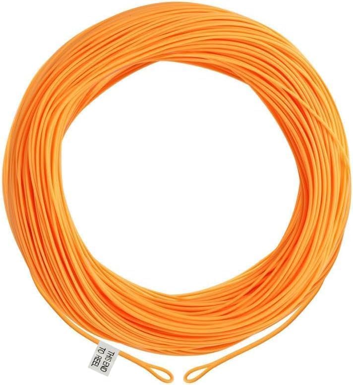 Maxcatch Fly Fishing Line with Two Welded Loops, Weight Forward Floating, 100FT, Multiple Colors, WF1F-WF9F, for Freshwater Fly Fishing (Orange with 2 welded loops, WF7F)