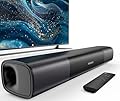 RIOWOIS Sound Bar for Smart TV, Bass Boost and Crisp Vocals,Bluetooth Soundbar for TV/PC/Gaming/Projectors,Optical/AUX/Wall Mount,17inch