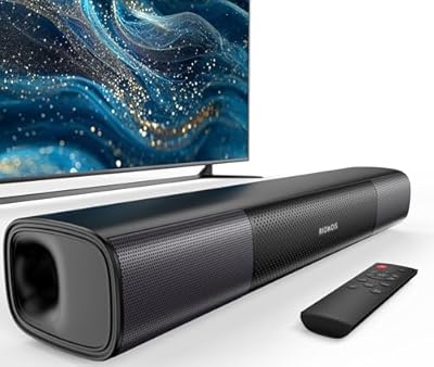 RIOWOIS Sound Bar for Smart TV, Bass Boost and Crisp Vocals,Bluetooth Soundbar for TV/PC/Gaming/Projectors,Optical/AUX/Wall Mount,17inch