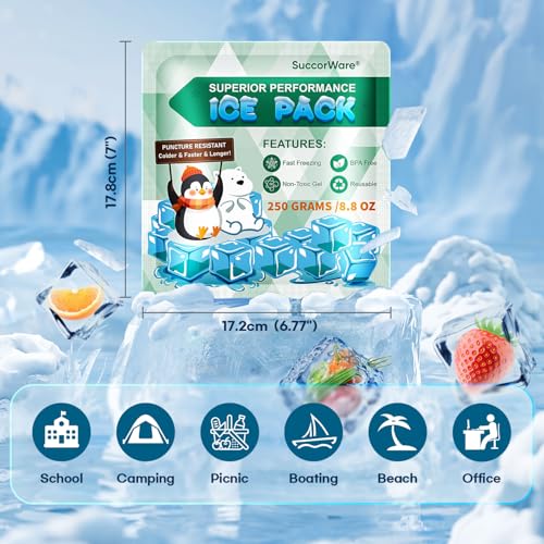 SuccorWare 5-Pack Reusable Ice Packs
