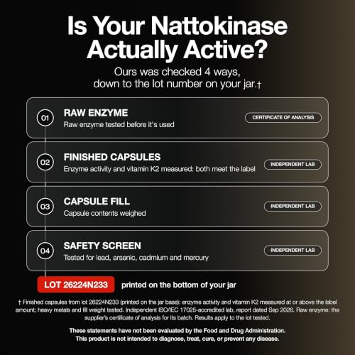 Toniiq High Potency Nattokinase with K2