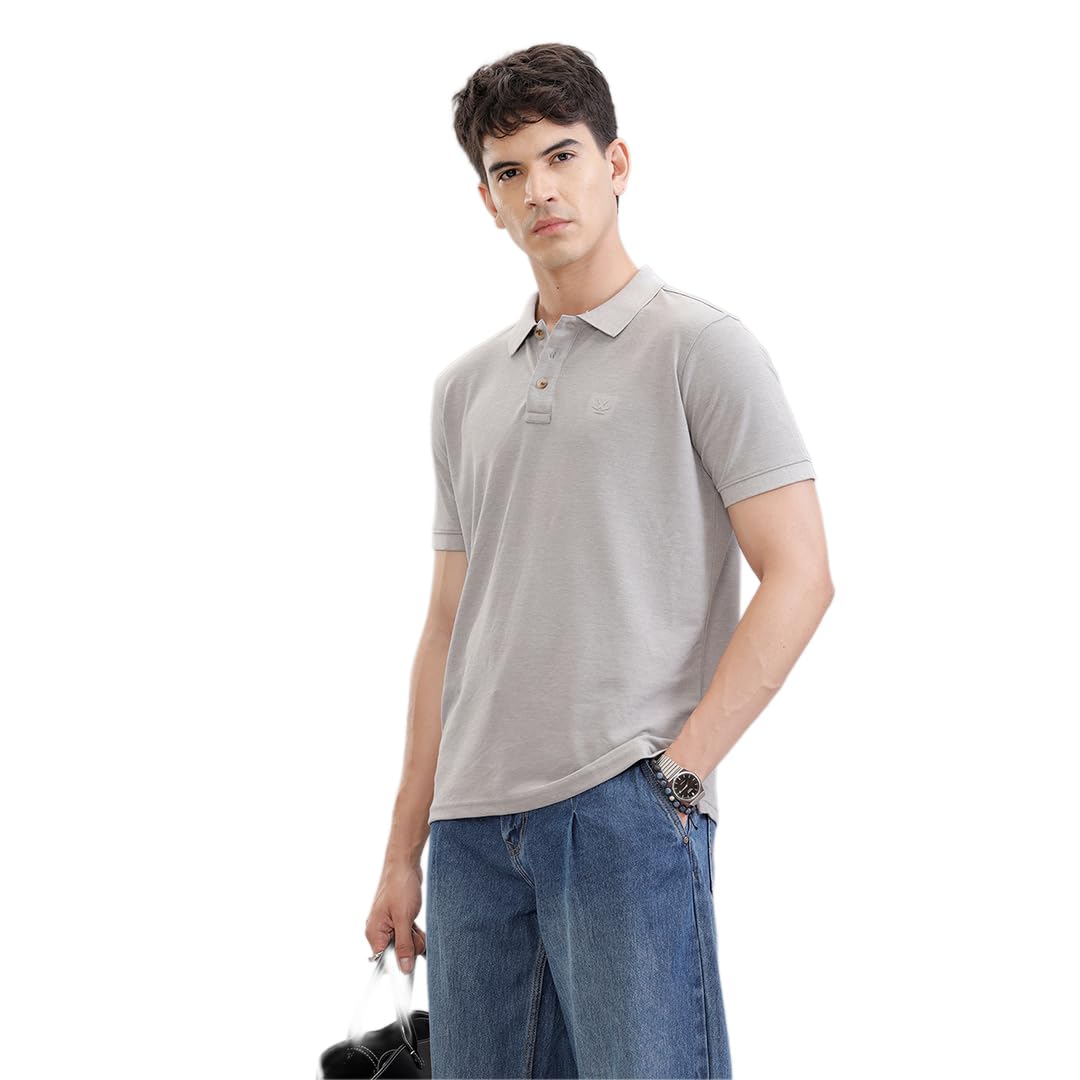 wrogn Men's Cotton Blend Polo T-Shirt | Solid Melange | Regular Fit-picture-25