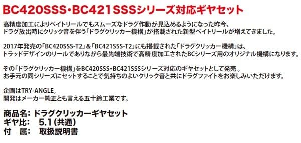 Amazon.co.jp: TRY-ANGLE ドラグクリッカーギヤセット 五十鈴工業