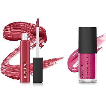 Mented Cosmetics Lip Gloss for Women Tinted Lip Balm Stain, Moisturizing Lipstick Topper, #1 Cran + Thirst Quencher Lip Oil, Hydrating Gloss Lightweight Tint for Women, 0.16oz, Fruit Punch