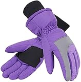 Simplicity Women's 3M Thinsulate Waterproof Outdoors Ski Gloves,L,Purple
