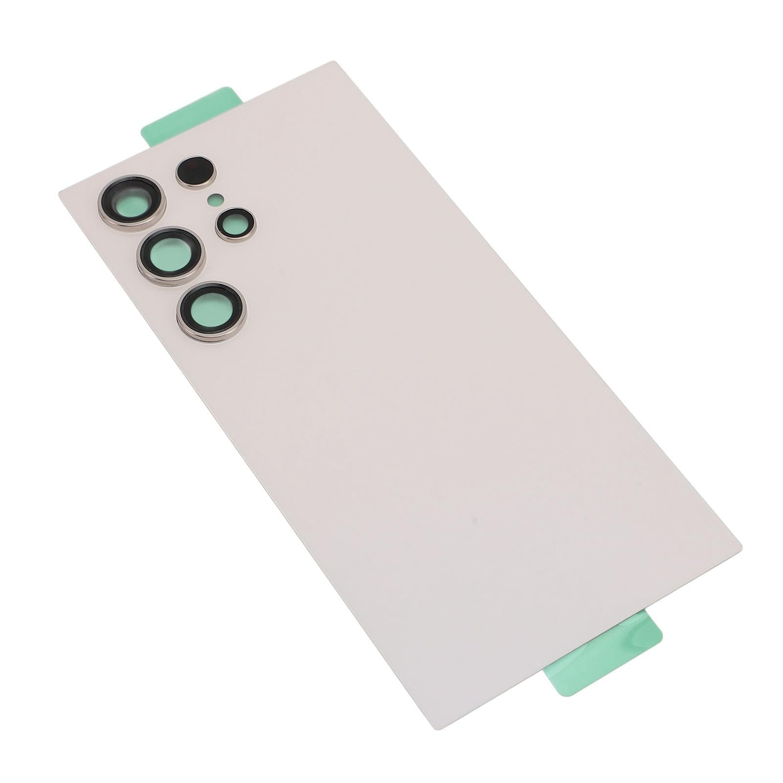Cocoarm S24 Ultra 5G Cubierta Trasera de Repuesto, Kit Adhesivo DIY (White)