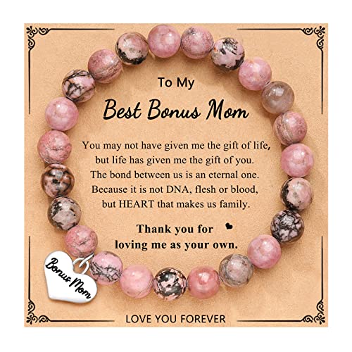 Image of Heart Charm Bracelet for Nana Grandma Bonus Mom Birthday Gifts