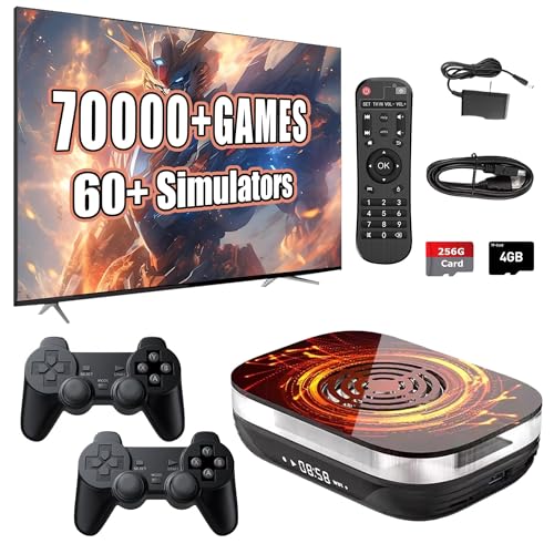 Super Console X4 Plus - Consola de Juegos Retro con 70000+ Juegos precargados, Salida HDMI 4K, 256G, Amlogic S905X4,Quad-Core Arm Cortex-A55, Consola de Juegos portátil para TV